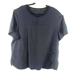Form Cherokee Women's Scrub Top Size 3 X Large Black Round Neck